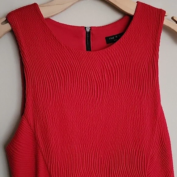 Rag & Bone Red Sleeveless Fit & Flare Dress | Size L - Picture 3 of 11